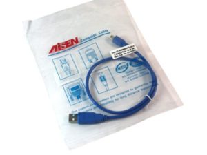 USB 2.0 cable - USB to Mini - 0.5m - blue