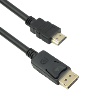 Cable DeTech DP - HDMI, 1.8m, Black - 18222