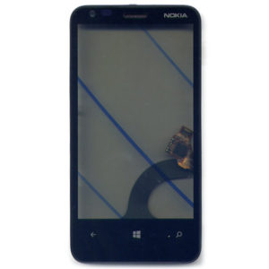 Τζαμι Για Nokia Lumia 620 Μαυρο Με Frame OEM