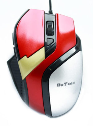 Mouse DeTech, Optical 6D Wired, Black/Red - 902