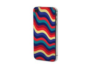 Προστατευτικό Αυτοκόλλητο για iPhone 4/4S (colored waves)