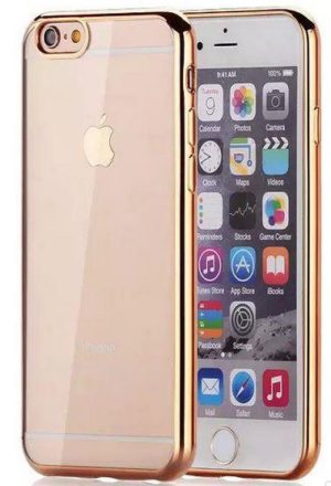 Protector No brand for iPhone 6/6S, Sillicon, Ultra thin 0.33mm, Gold - 51390