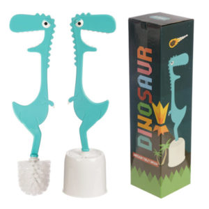 Fun Dinosaur Toilet Brush and Holder