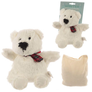 Cute Christmas Polar Bear Snuggables Microwavable Warmer