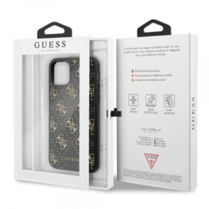 GUESS FACEPLATE GLITTER HARD CASE IPHONE 11 black backcover