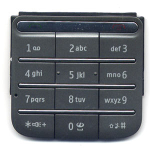 Πληκτρολογιο Για Nokia C3-01 OEM Γκρι Κατω-Ασημι Πανω