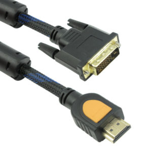 Cable DeTech HDMI - DVI, 3m, Ferrite, Black, HQ - 18190