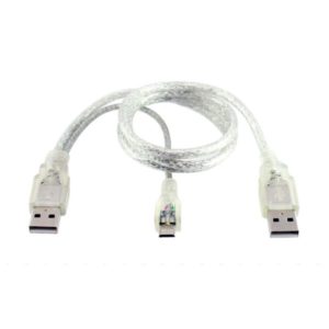 Καλώδιο USB - USB Micro, USB, 30сm, Διάφανο - 18111