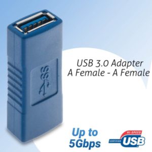 USB 3.0 Adapter A Female - A Female Blue