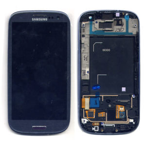 Οθονη Για Samsung i9305 Galaxy S3 LTE Με Touch Τζαμι Μπλε Σκουρο,Με Εμπρος Μερος Προσοψης Μπλε OR