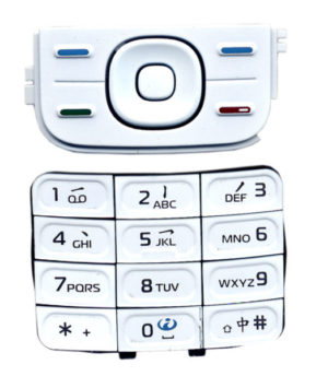 Πληκτρολογιο Για Nokia 5200 Ασπρο Σετ 2 Τεμαχια