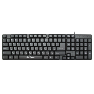 Keyboard DeTech DE6080, PS2, Cyrillic, Black - 6080