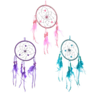 Fun Colourful Feathered Dreamcatcher 11cm