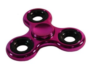 Fidget Spinner Toy - PINK/BLACK METAL