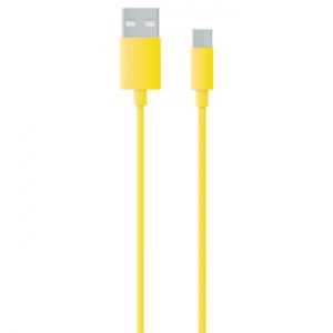 MUVIT LIFE MY CABLE 2.4A DATA MICRO USB 1M yellow