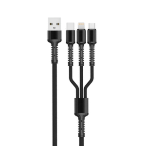 Charging cable LDNIO LC93, 3in1, Type-C, Micro USB, Lightning, 1.2m, Different colors - 40068