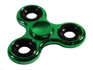 Fidget Spinner Toy - GREEN/BLACK METAL