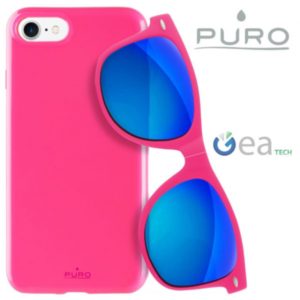 PURO PLASMA BACK COVER IPHONE 7 pink + SUNGLASSES