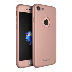 Θηκη IPAKY Classic 360° για Apple iPhone 7 Ροζ & Προστατευτικο Τζαμι