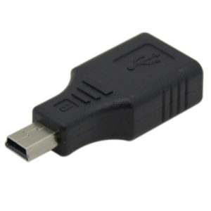 Adapter DeTech USB F to Mini 5P M, Black - 17133