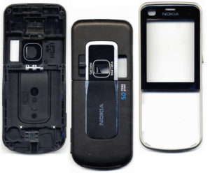 Προσοψη Για Nokia 6220 Classic Μαυρη Full OEM Με Ασημι Μεσαιο,Μαυρο Τζαμακι,Διακοπτη Καμερας,Πλαστικα Κουμπακια-Πληκτρολογιο