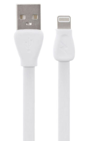 Data cable iPhone Lighting Flat, Remax Martin RC-028i, 1m, White - 14351