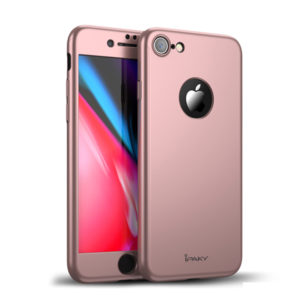 Θηκη IPAKY Classic 360° για Apple iPhone 8 Ροζ & Προστατευτικο Τζαμι