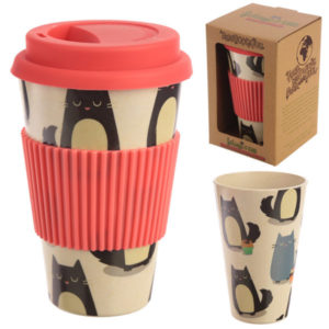 Bambootique Eco Friendly Cat Design Travel Cup