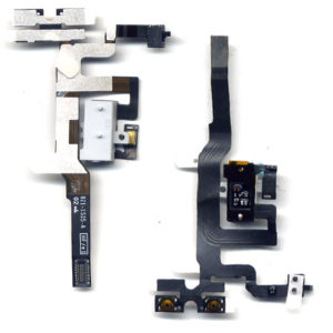 Καλωδιο Πλακε Για Apple iPhone 4S Με Υποδοχη Ακουστικων AV Ασπρη 3,5mm ,Κουμπι Εντασης,Σιγης OR