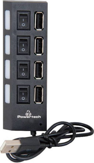 Powertech USB 2.0 Hub 4 Θυρών με σύνδεση USB-A (PT-112)