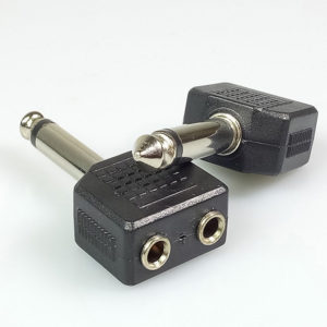 XS-P034 Adaptor 6,3mm σε 2x3,5mm (MONO)