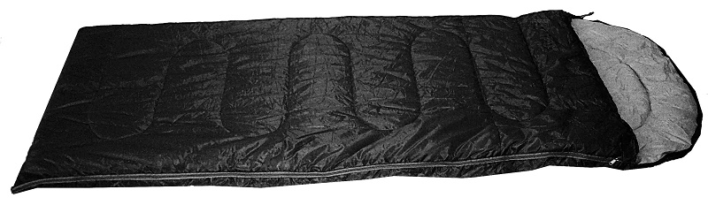 Υπνόσακος ημίδιπλος μαύρος με μαξιλάρι campus Fox III 110x220cm