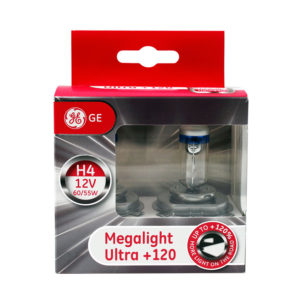 General Electric H4 Megalight Ultra +120% 60/55W 12V 2τμχ