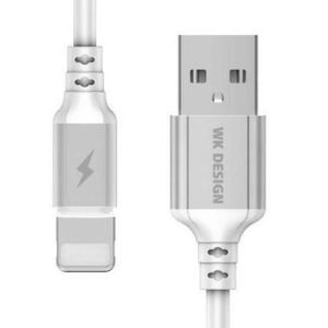 Καλώδιο USB lightning WK i6 WDC-073 auto cut-off white 1m