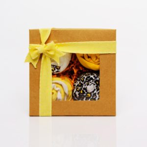 Baby Yellow Cupcake Box Κορίτσι (16 x 16 x 8 cm)