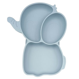Baby Cloud Πιάτο Ελεφαντάκι από Σιλικόνη - Γαλάζιο Unisex (22 x 14 x 3 cm)