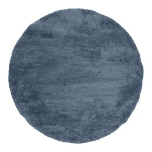 Χαλί Fluffie Art 9611 D.Blue Μπλε Στρόγγυλο 1.33m