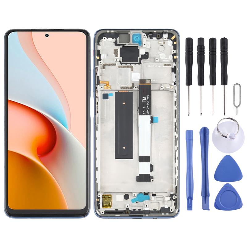 Original LCD Screen for Xiaomi Redmi Note 9 Pro 5G / Mi 10T Lite 5G M2007J17C M2007J17G Digitizer Full Assembly with Frame(Grey) (OEM)