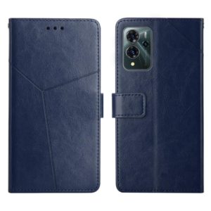 For ZTE Blade V40 Pro Y Stitching Horizontal Flip Leather Phone Case(Blue) (OEM)