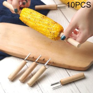 10 PCS Corn Fork Corn Roast Needle Moxa Extender Corn Plug Barbecue Tool Barbecue Fork (OEM)