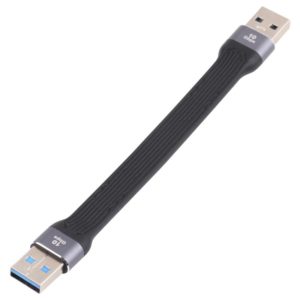 10Gbps USB Male to USB Male Soft Flat Sync Data Fast Charging Cable (OEM)