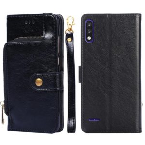 Zipper Bag PU + TPU Horizontal Flip Leather Case with Holder & Card Slot & Wallet & Lanyard For LG K22(Black) (OEM)