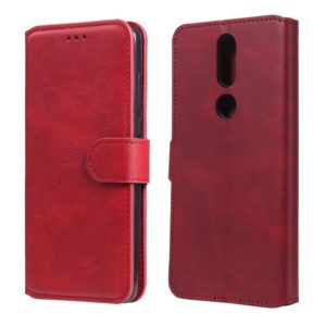 For Nokia 2.4 Classic Calf Texture PU + TPU Horizontal Flip Leather Case, with Holder & Card Slots & Wallet(Red) (OEM)