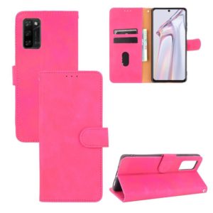 For Blackview A100 Solid Color Skin Feel Magnetic Buckle Horizontal Flip Calf Texture PU Leather Case with Holder & Card Slots & Wallet(Rose Red) (OEM)