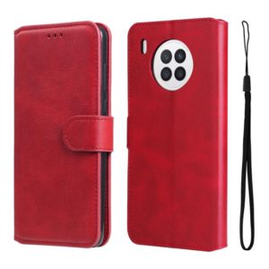 For Honor 50 Lite 5G / Huawei Nova 8i JUNSUNMAY Calf Texture Leather Phone Case(Red) (JUNSUNMAY) (OEM)