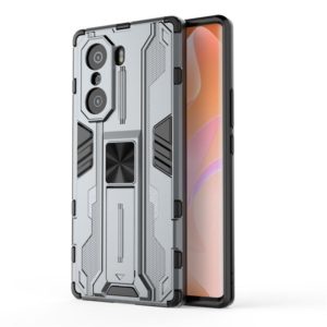 For Honor 60 Supersonic PC + TPU Phone Case with Holder(Grey) (OEM)