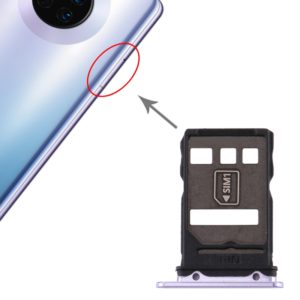 Original SIM Card Tray + NM Card Tray for Huawei Mate 30(Purple) (OEM)