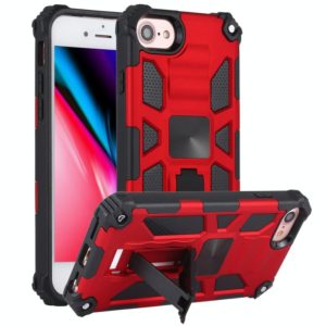 For iPhone SE 2022 / SE 2020 / 8 / 7 Shockproof TPU + PC Magnetic Protective Case with Holder(Red) (OEM)