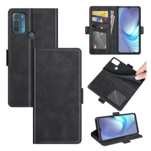 For Motorola Moto G50 Dual-side Magnetic Buckle Horizontal Flip Leather Case with Holder & Card Slots & Wallet(Black) (OEM)