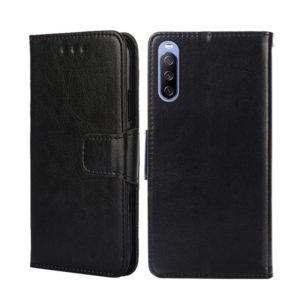 For Sony Xperia 10 III Crystal Texture Leather Phone Case(Black) (OEM)